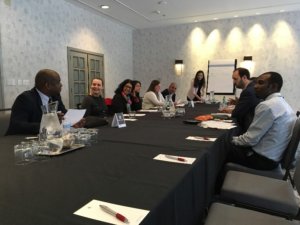 Participants sit at a table at YIRF 2019