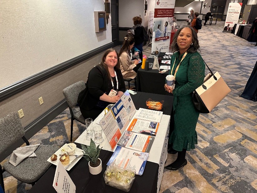 AASM Foundation staff at a conference exhibit table